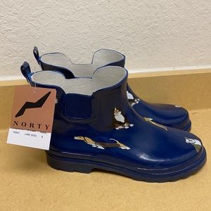 Ankle Rain Boots Dog Print